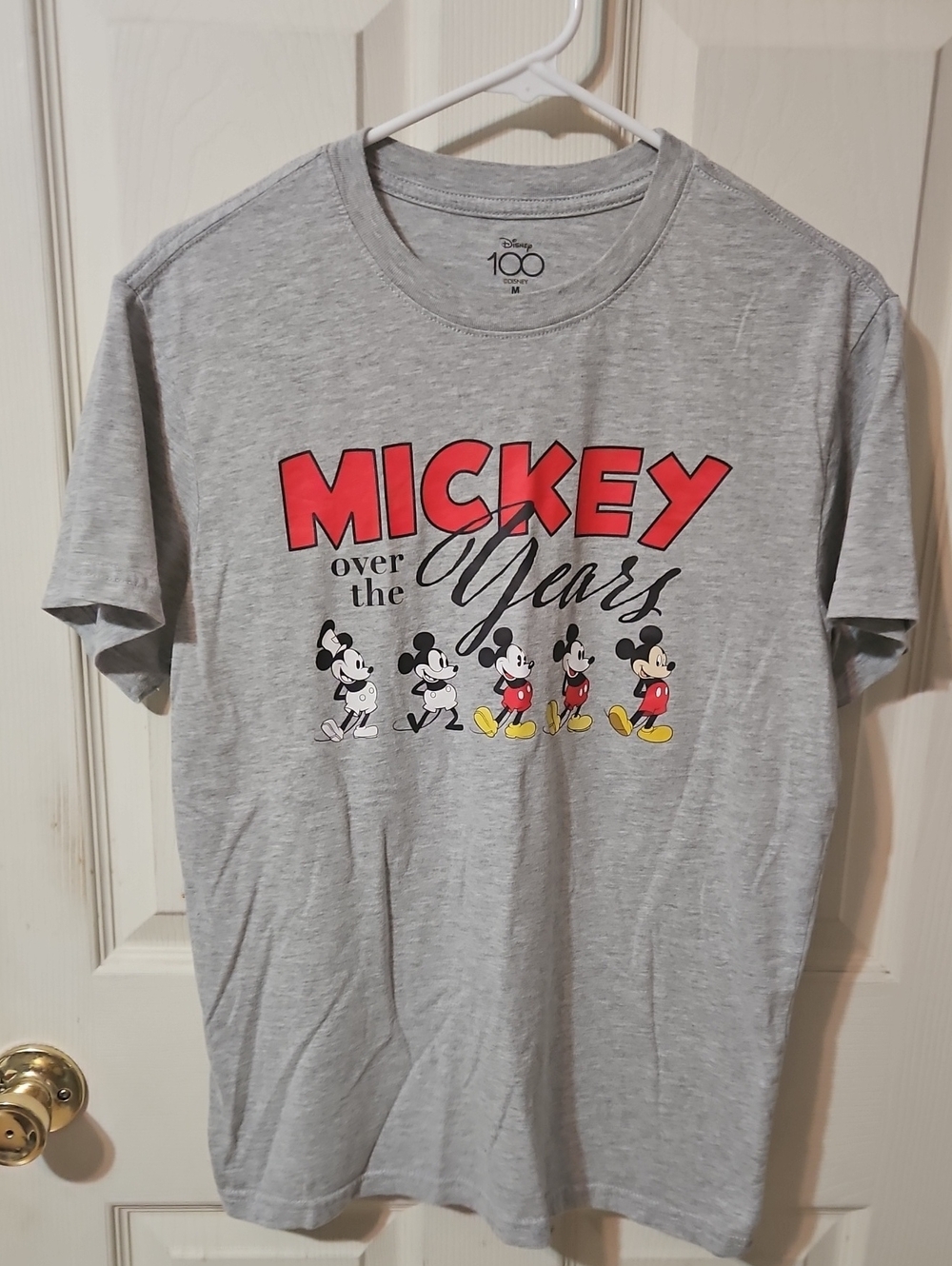Disney Mickey Over the Years Gray Graphic Tee